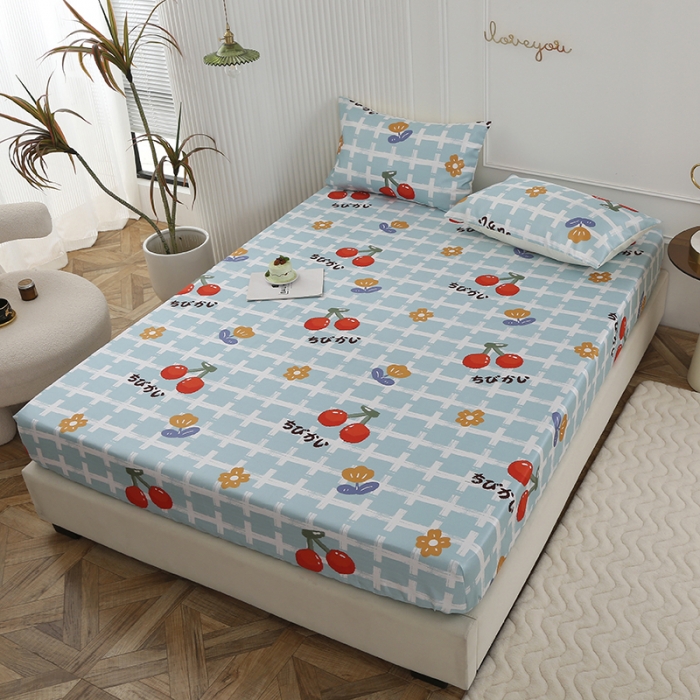 91家纺网 家纺一手货源 找家纺 纽缦 2023新款冰丝凉席三件套床笠款 雨果清香-青