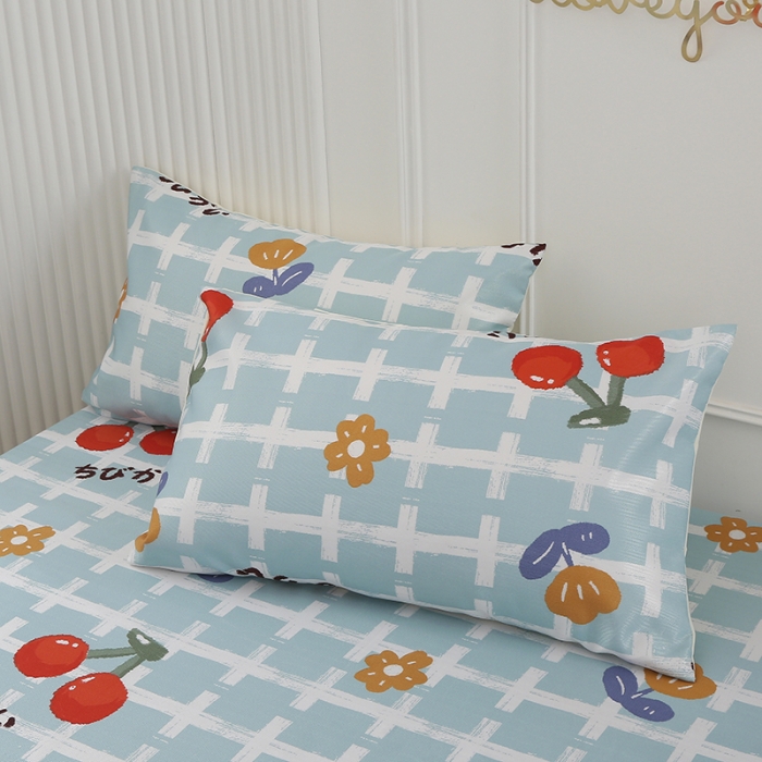 91家纺网 家纺一手货源 找家纺 纽缦 2023新款冰丝凉席三件套床笠款 雨果清香-青