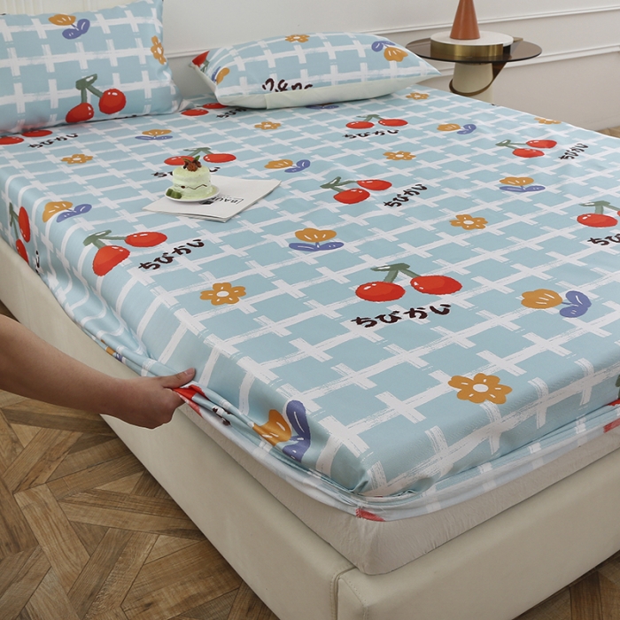 91家纺网 家纺一手货源 找家纺 纽缦 2023新款冰丝凉席三件套床笠款 雨果清香-青