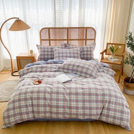 91家纺网 家纺一手货源 找家纺 （总）尚品本色 2023新款带边水洗棉四件套