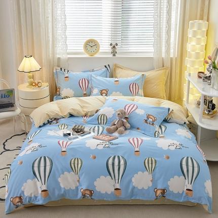 金窝窝家纺  2024新款全棉印花小清新四件套 告白气球