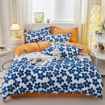 金窝窝家纺  2024新款全棉印花小清新四件套 花海