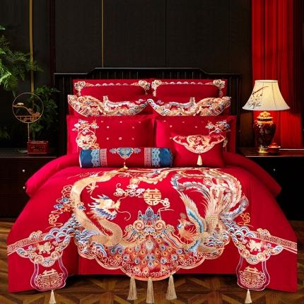 91家纺网 家纺一手货源 找家纺 （总）振翼 2025新款60s长绒棉婚庆四件套多件套