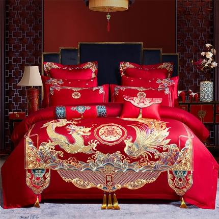 91家纺网 家纺一手货源 找家纺 （总）振翼 2025新款60s长绒棉婚庆四件套多件套