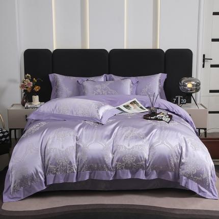 金窝窝家纺 2024新款提花四件套 梦幻紫