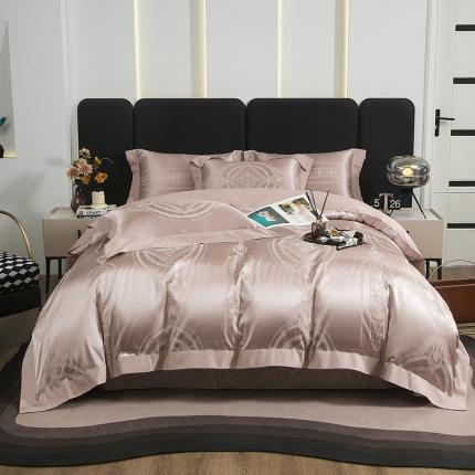 金窝窝家纺 2024新款提花四件套 胭脂粉