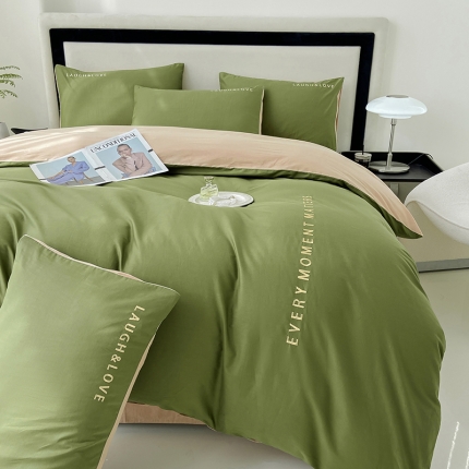 91家纺网 家纺一手货源 找家纺 （总）金牛座 2025新款40S精梳长绒棉全棉刺绣四件套艾文系列