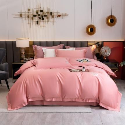 91家纺网 家纺一手货源 找家纺 总琉宿 2023新款澳棉CR工艺50s双股长绒棉绣花四件套露西亚刺绣系列