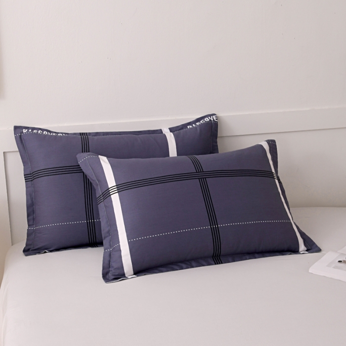 91家纺网 家纺一手货源 找家纺 茗婷 2025纯棉单人双人枕套枕芯 时尚格