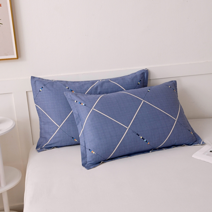 91家纺网 家纺一手货源 找家纺 茗婷 2025纯棉单人双人枕套枕芯 小时光