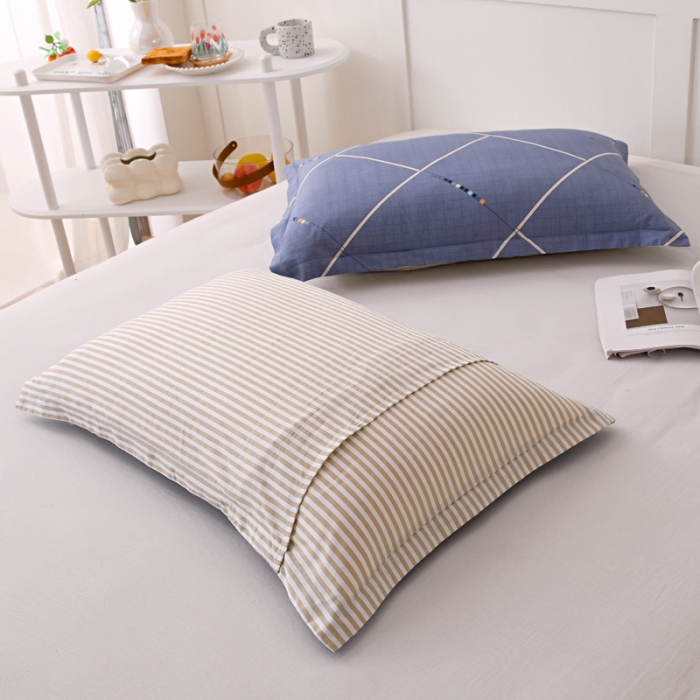 91家纺网 家纺一手货源 找家纺 茗婷 2025纯棉单人双人枕套枕芯 小时光