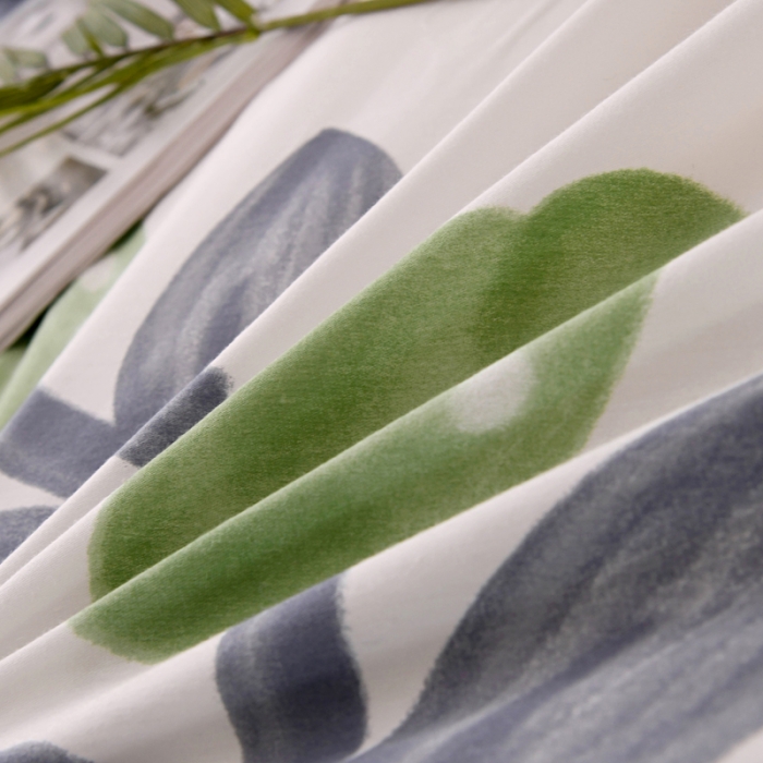 91家纺网 家纺一手货源 找家纺 茗婷 2025纯棉单人双人枕套枕芯 郁彩花香-绿