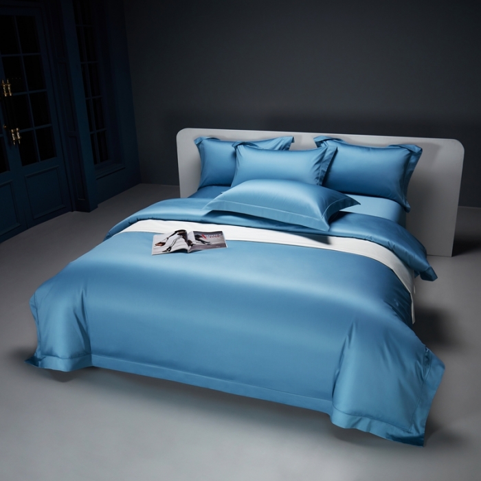 91家纺网 家纺一手货源 找家纺 缔缦 2023新款定织新布种 玛奇朵 靛青蓝