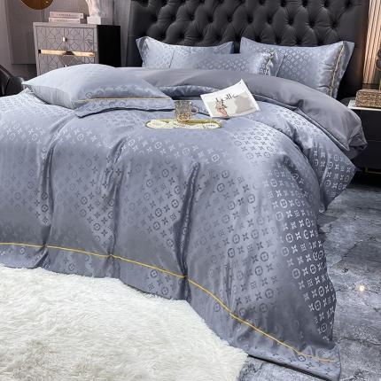 91家纺网 家纺一手货源 找家纺 （总）慕晨 2023新款60S贡缎提花水洗真丝四件套