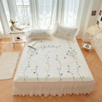 慕澄 2023新款大版雪纺床裙款乳胶凉席系列 床裙款-花蔓