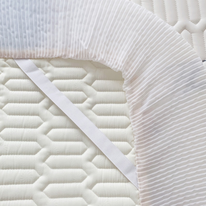 91家纺网 家纺一手货源 找家纺 慕澄 2023新款大版雪纺床裙款乳胶凉席系列 床裙款-荼蘼花开