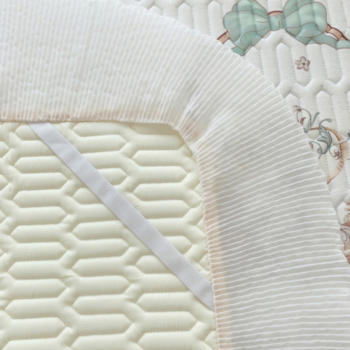 91家纺网 家纺一手货源 找家纺 慕澄 2023新款大版雪纺床裙款乳胶凉席系列 床裙款-晚风