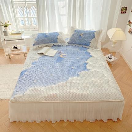 慕澄 2023新款大版雪纺床裙款乳胶凉席系列 星辰