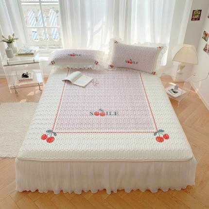 慕澄 2023新款大版雪纺床裙款乳胶凉席系列 床裙款-樱桃物语