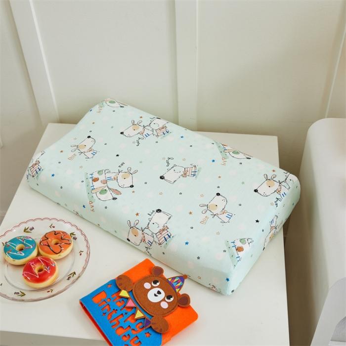 91家纺网 家纺一手货源 找家纺 新款儿童乳胶枕头天然儿童乳胶枕幼儿园大童学生枕6岁以上全棉双层纱