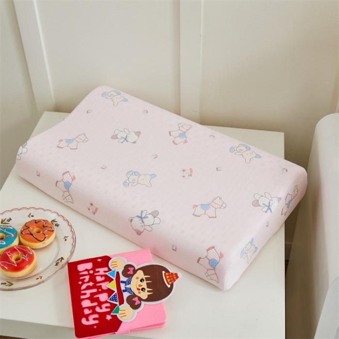 91家纺网 家纺一手货源 找家纺 新款儿童乳胶枕头天然儿童乳胶枕幼儿园大童学生枕6岁以上全棉双层纱