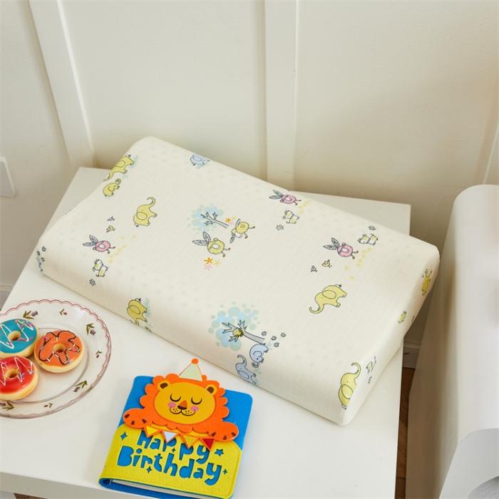 91家纺网 家纺一手货源 找家纺 新款儿童乳胶枕头天然儿童乳胶枕幼儿园大童学生枕6岁以上全棉双层纱