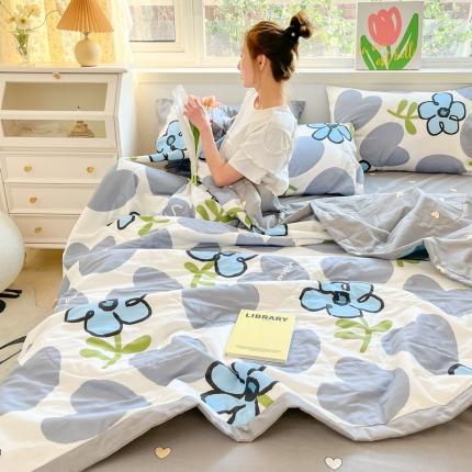 91家纺网 家纺一手货源 找家纺 （总）格子铺 2023新款全棉印花系列棉花夏被