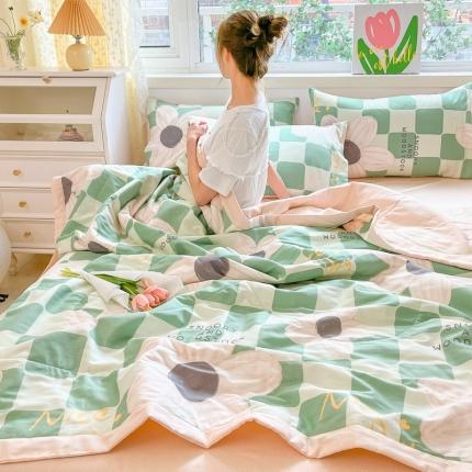 91家纺网 家纺一手货源 找家纺 格子铺 2023新款全棉印花系列棉花夏被 罗卡艺术