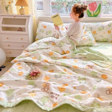 91家纺网 家纺一手货源 找家纺 格子铺 2023新款全棉印花系列棉花夏被 秋日森林