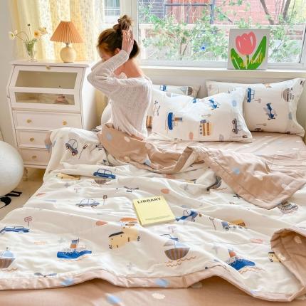 91家纺网 家纺一手货源 找家纺 （总）格子铺 2023新款全棉印花系列棉花夏被