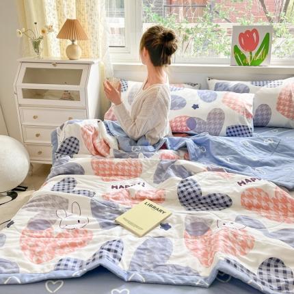 格子铺 2023新款全棉印花系列棉花夏被 漫步时光