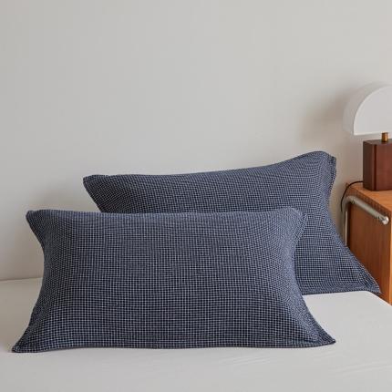 91家纺网 家纺一手货源 找家纺 （总）乐家毛巾被 2023新款色织日式三层小格枕巾