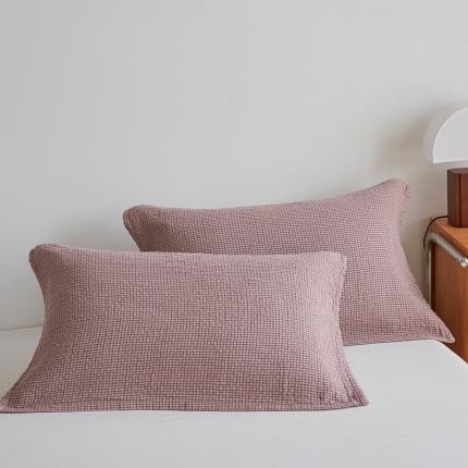 91家纺网 家纺一手货源 找家纺 （总）乐家毛巾被 2023新款色织日式三层小格枕巾