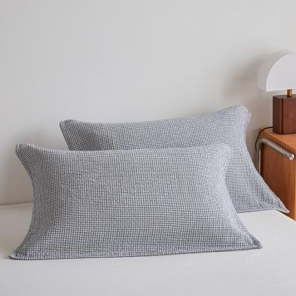 91家纺网 家纺一手货源 找家纺 （总）乐家毛巾被 2023新款色织日式三层小格枕巾