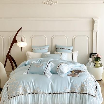 91家纺网 家纺一手货源 找家纺 （总）2023馨蕊馨蕊新款80SLF奥地利兰精天丝四件套