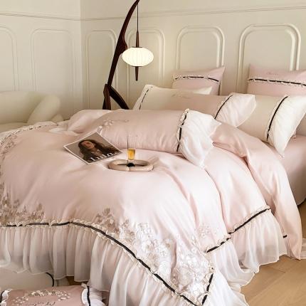 91家纺网 家纺一手货源 找家纺 （总）2023馨蕊馨蕊新款80SLF奥地利兰精天丝四件套