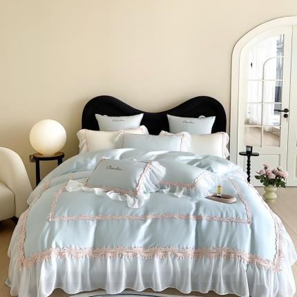 91家纺网 家纺一手货源 找家纺 （总）馨蕊 2023新款80SLF奥地利兰精天丝四件套