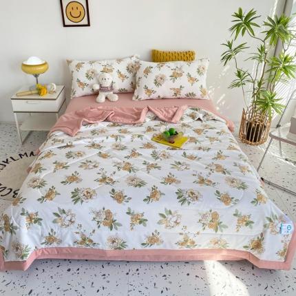 91家纺网 家纺一手货源 找家纺 （总）瑜珠 2025新款A类水洗棉麻双层纱夏凉被空调被子被芯夏被