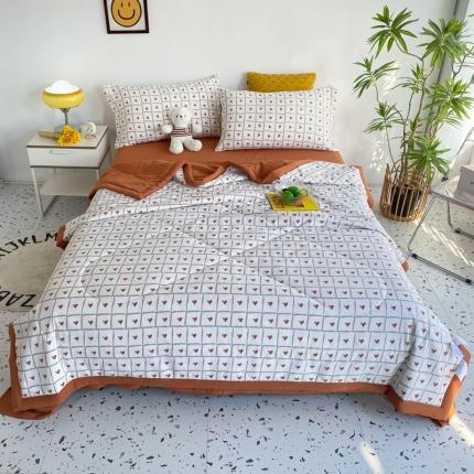 91家纺网 家纺一手货源 找家纺 （总）瑜珠 2025新款A类水洗棉麻双层纱夏凉被空调被子被芯夏被