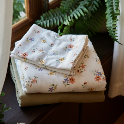 91家纺网 家纺一手货源 找家纺 （总）艾咪 新款A类全棉有氧双层纱三件套四件套及单品