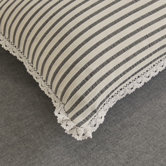 91家纺网 家纺一手货源 找家纺 安莱 2023新款 锦瑟色织提花四件套 锦瑟 深灰