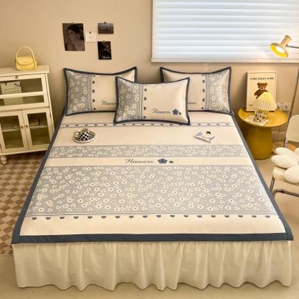 91家纺网 家纺一手货源 找家纺 懒猫 2024新款 800D加厚大版冰藤 阑珊-蓝