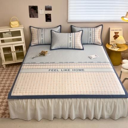 91家纺网 家纺一手货源 找家纺 懒猫 2024新款 800D加厚大版冰藤 琉璃-蓝