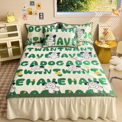 91家纺网 家纺一手货源 找家纺 懒猫 2024新款 凉感满天星凉席 青春派