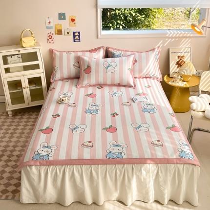 91家纺网 家纺一手货源 找家纺 懒猫 2024新款 凉感满天星凉席 甜甜小兔