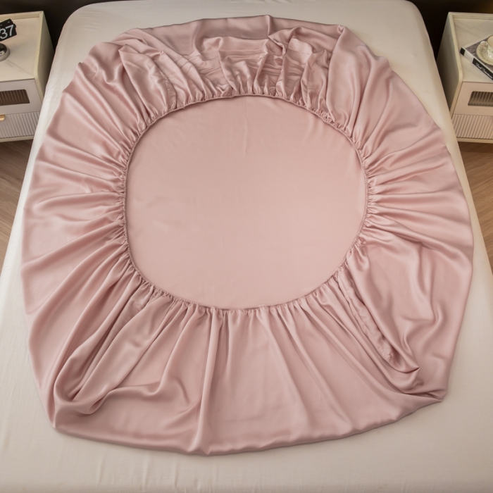 91家纺网 家纺一手货源 找家纺 好阁 2023新款 LF级60S莱赛尔床笠 焦糖粉