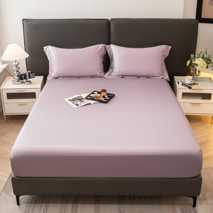 91家纺网 家纺一手货源 找家纺 好阁 2023新款 LF级60S莱赛尔床笠 木锦紫