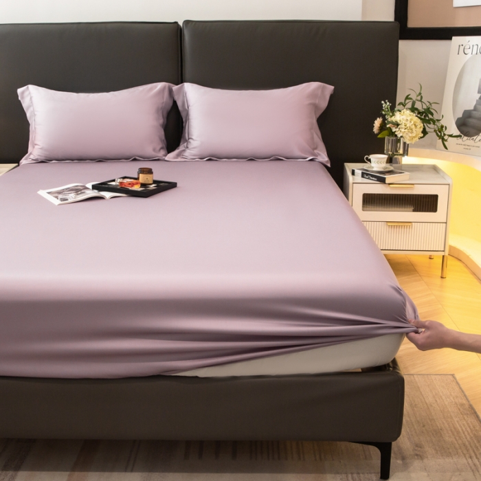 91家纺网 家纺一手货源 找家纺 好阁 2023新款 LF级60S莱赛尔床笠 木锦紫