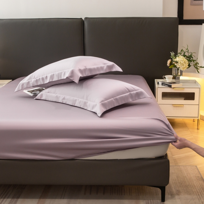 91家纺网 家纺一手货源 找家纺 好阁 2023新款 LF级60S莱赛尔床笠 木锦紫