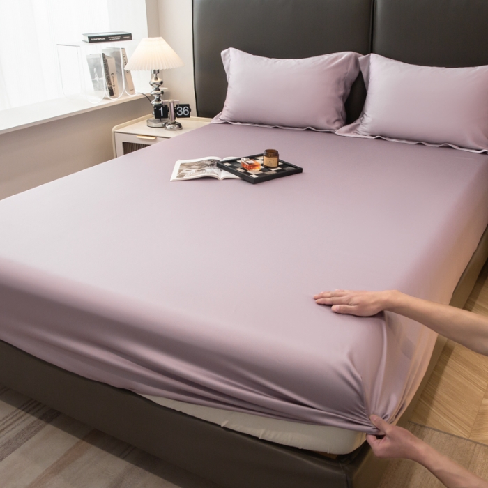 91家纺网 家纺一手货源 找家纺 好阁 2023新款 LF级60S莱赛尔床笠 木锦紫